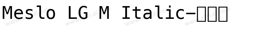 Meslo LG M Italic字体转换